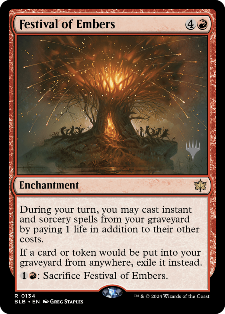 Festival of Embers (PPBLB-134) [Bloomburrow Promos] MTG Single Wizards of the Coast