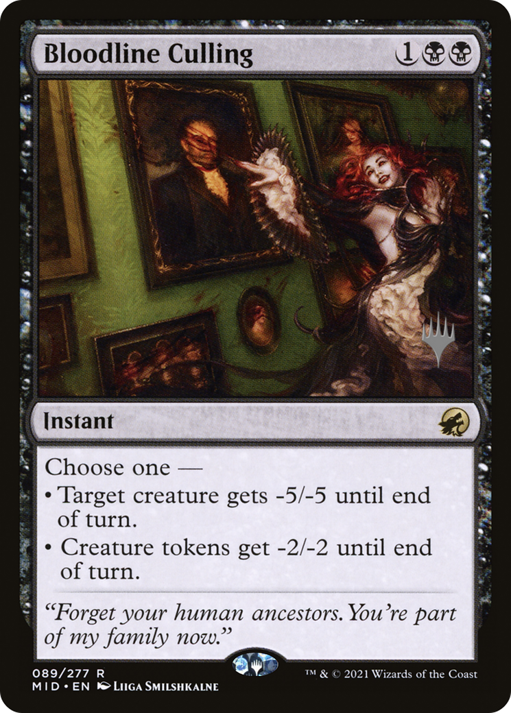 Bloodline Culling (PPMID-089) [Innistrad: Midnight Hunt Promos] MTG Single Wizards of the Coast