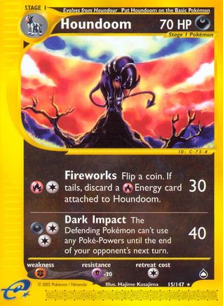 Houndoom (15) (/147) Reverse Holofoil [Vintage: Aquapolis] Pokemon Single Pokémon