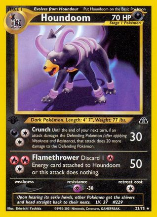 Houndoom (23/75) 1st Edition [Vintage: Neo Discovery] Pokemon Single Pokémon
