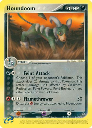 Houndoom (34/97) [EX: Dragon] Pokemon Single Pokémon