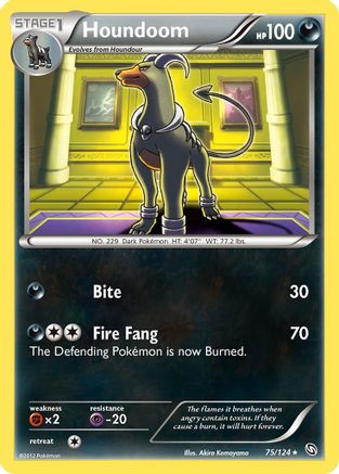 Houndoom (75/124) [Black & White: Dragons Exalted] Pokemon Single Pokémon   