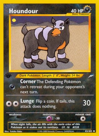 Houndour (43/105) 1st Edition [Vintage: Neo Destiny] Pokemon Single Pokémon