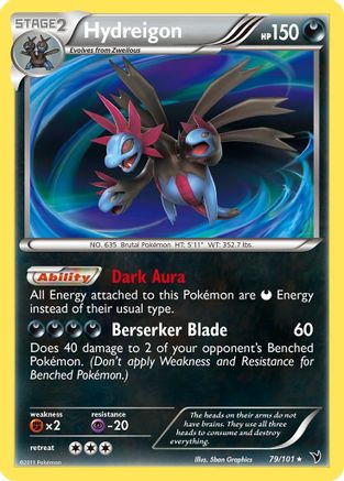 Hydreigon (/101) Holofoil [BW: Noble Victories] Pokemon Single Pokémon
