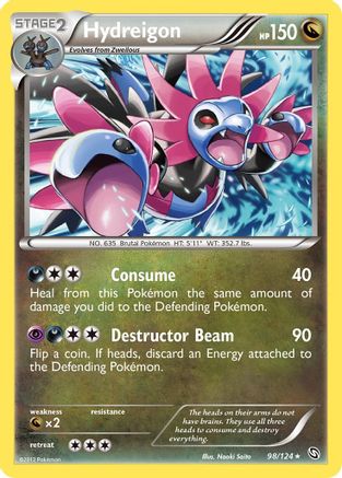 Hydreigon (98) (/124) Reverse Holofoil [BW: Dragons Exalted] Pokemon Single Pokémon