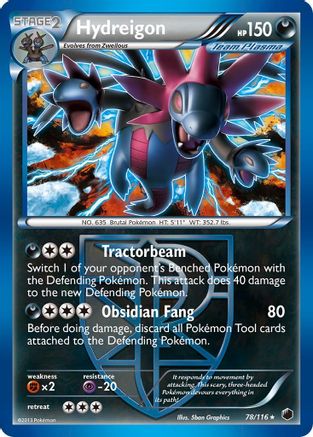 Hydreigon (Team Plasma) (78/116) - [BW: Plasma Freeze] Holofoil Pokemon Single Pokémon