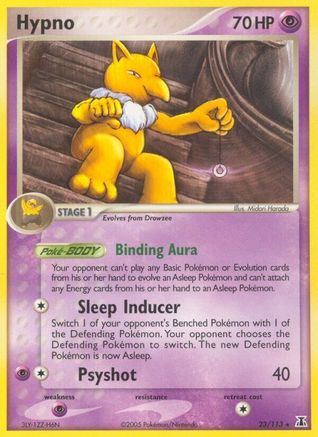 Hypno (23/113) Reverse Holofoil [EX: Delta Species] Pokemon Single Pokémon