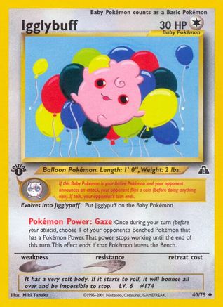 Igglybuff (40/75) 1st Edition [Vintage: Neo Discovery] Pokemon Single Pokémon