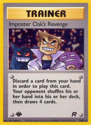 Imposter Oak's Revenge (76/82) 1st Edition [Vintage: Team Rocket] Pokemon Single Pokémon