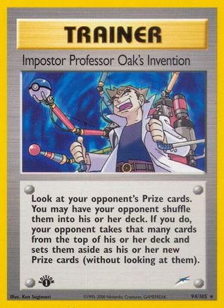 Impostor Professor Oak's Invention (/105) 1st Edition [Vintage: Neo Destiny] Pokemon Single Pokémon