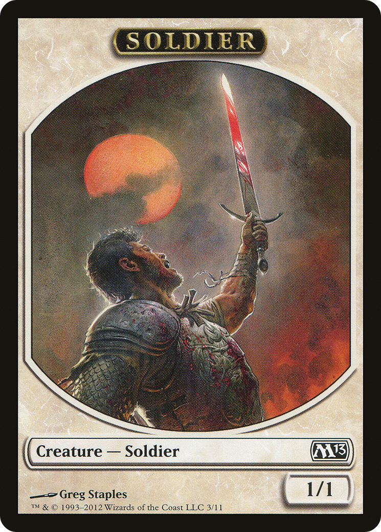 Soldier Token (M13-003) [Tokens] Magic 2013 Tokens MTG Single Wizards of the Coast