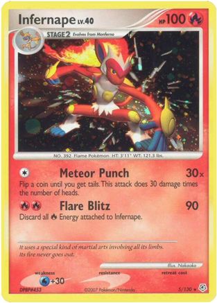 Infernape (5/130) Reverse Holofoil [DP: Base Set] Pokemon Single Pokémon