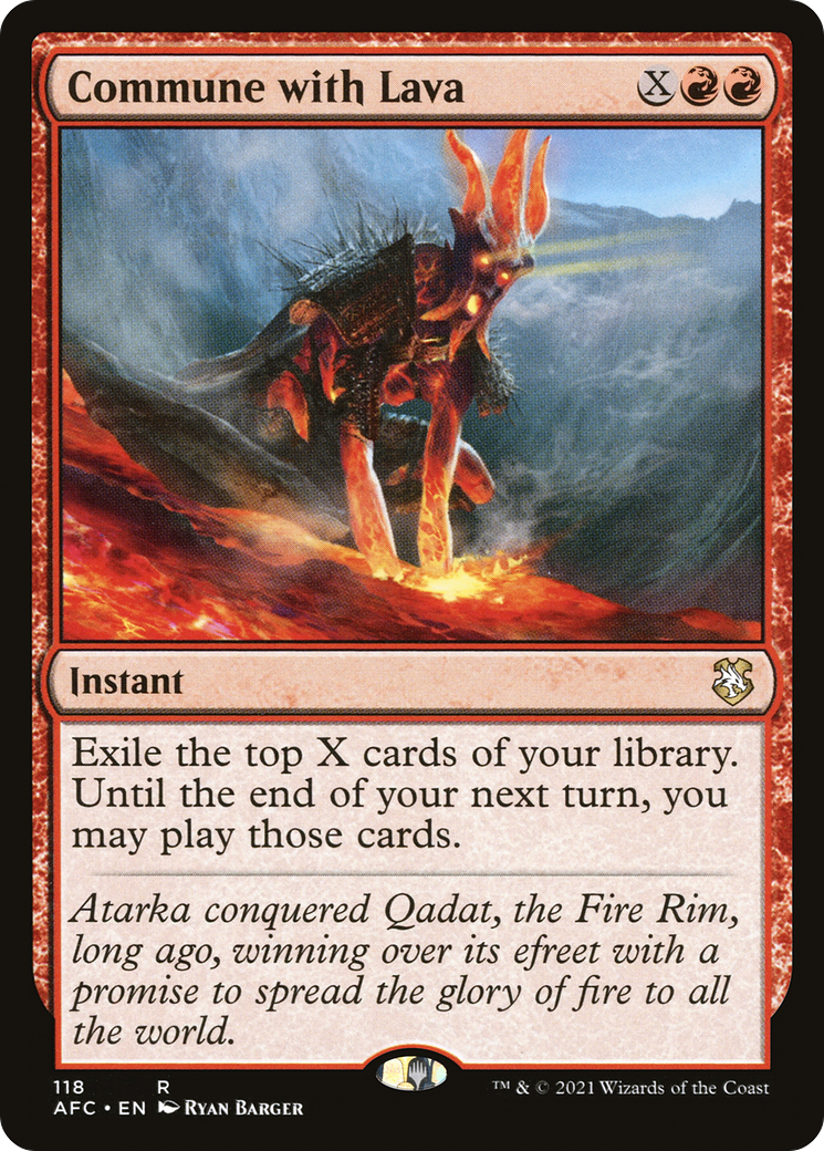 Commune with Lava (AFC-118) [Forgotten Realms Commander] MTG Single Wizards of the Coast