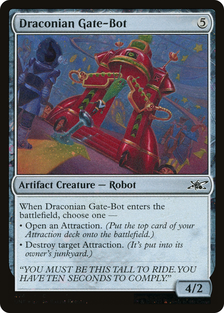 Draconian Gate-Bot (Galaxy Foil) (UNF-474) [Unfinity] Foil MTG Single Wizards of the Coast