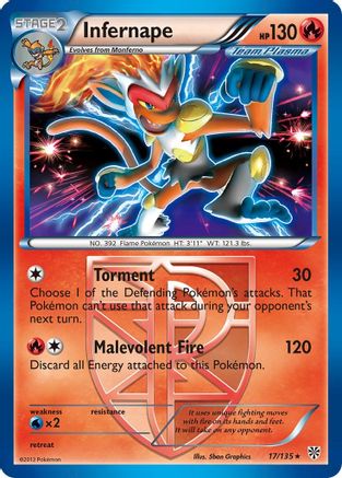 Infernape (Team Plasma) (17/135) Holofoil [BW: Plasma Storm] Pokemon Single Pokémon