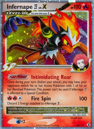 Infernape E4 Lv.X 108/111 Holofoil [Platinum: Rising Rivals] Pokemon Single Pokémon