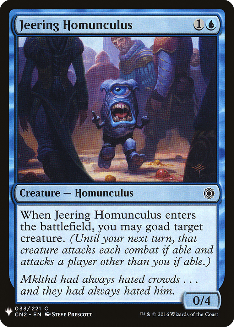 Jeering Homunculus (LIST-CN2-33) [Mystery Booster] The List MTG Single Wizards of the Coast