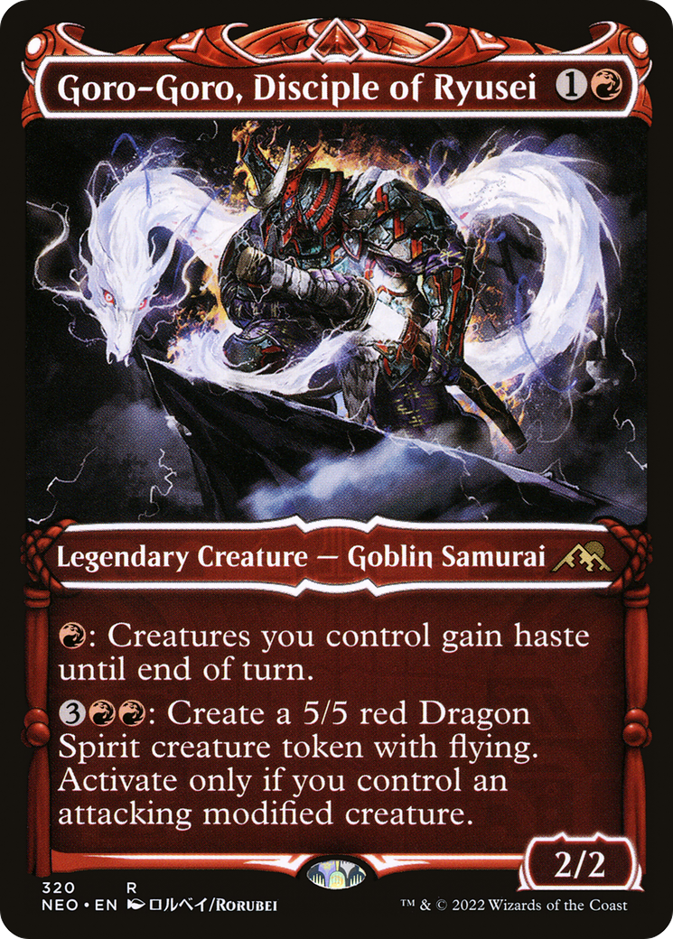 Goro-Goro, Disciple of Ryusei (NEO-320) [Kamigawa: Neon Dynasty] (Showcase) Foil MTG Single Wizards of the Coast