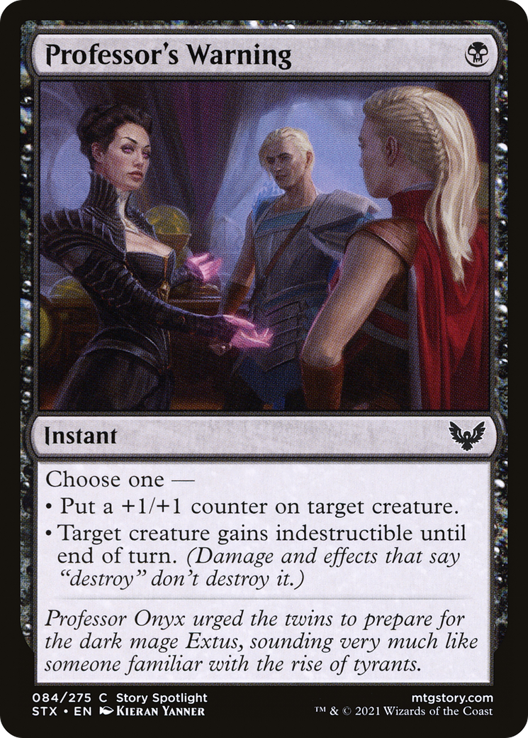 Professor's Warning (STX-084) [Strixhaven: School of Mages] MTG Single Wizards of the Coast