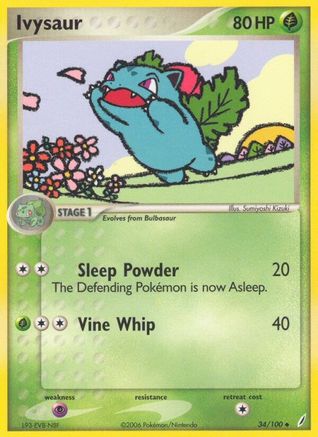 Ivysaur - 034/100 (34/100) Reverse Holofoil [EX: Crystal Guardians] Pokemon Single Pokémon