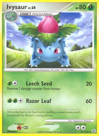 Ivysaur (51/132) Reverse Holofoil [DP: Secret Wonders] Pokemon Single Pokémon