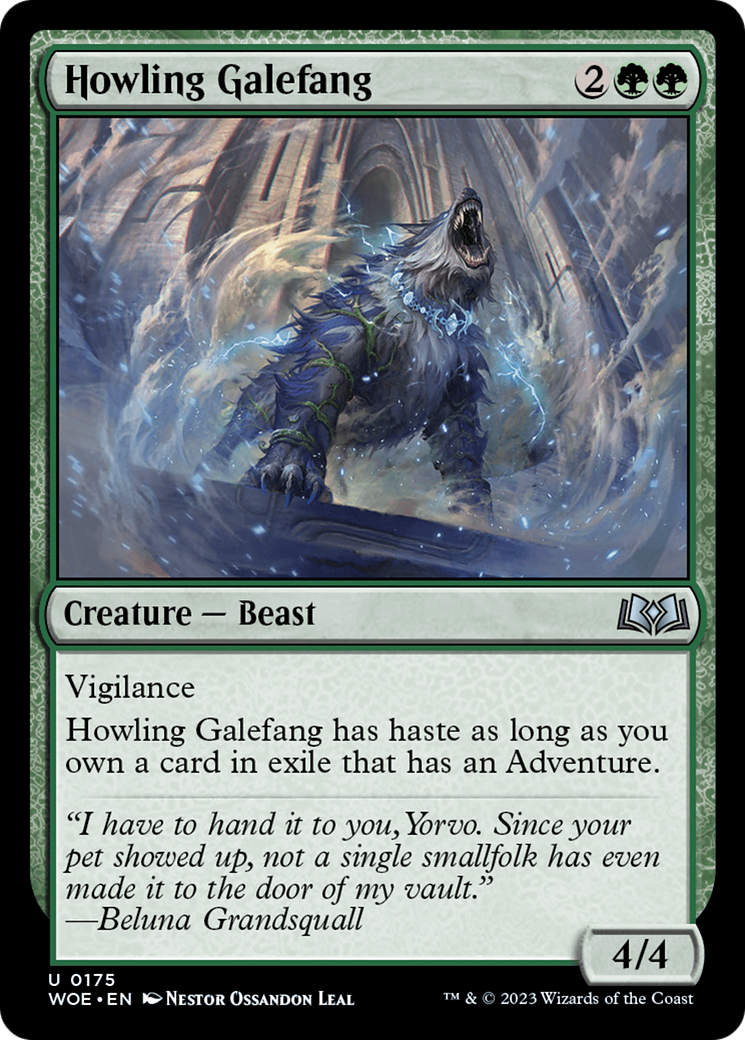 Howling Galefang (WOE-175) [Wilds of Eldraine] Foil MTG Single Wizards of the Coast