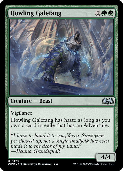 Howling Galefang (WOE-175) [Wilds of Eldraine] Foil MTG Single Wizards of the Coast