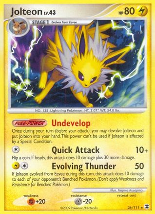Jolteon (/111) Reverse Holofoil [Platinum: Rising Rivals] Pokemon Single Pokémon