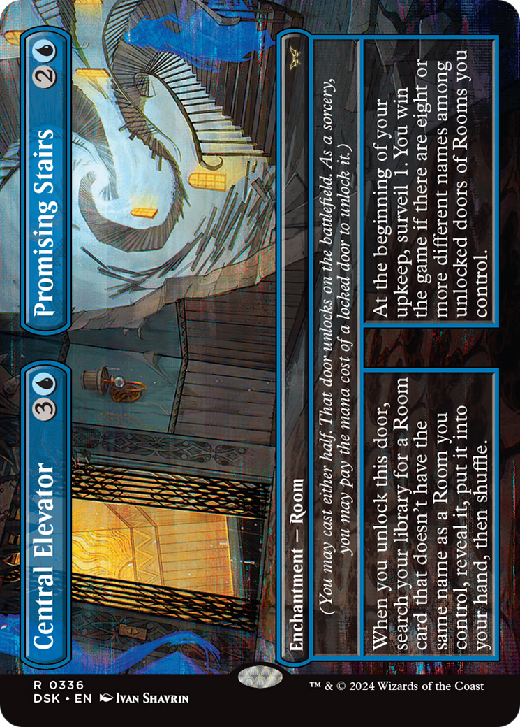 Central Elevator // Promising Stairs (DSK-336) [Duskmourn: House of Horror] (Borderless) MTG Single Wizards of the Coast