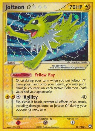 Jolteon Star 101/108 Holofoil [EX: Power Keepers] Pokemon Single Pokémon