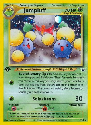 Jumpluff (/64) 1st Edition Holofoil [Vintage: Neo Revelation] Pokemon Single Pokémon