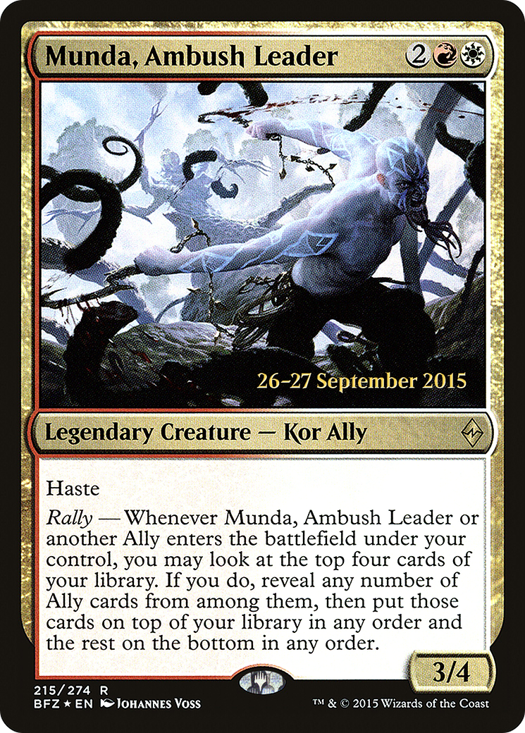 Munda, Ambush Leader (PRE-215) [Battle for Zendikar Promos] Foil MTG Single Wizards of the Coast