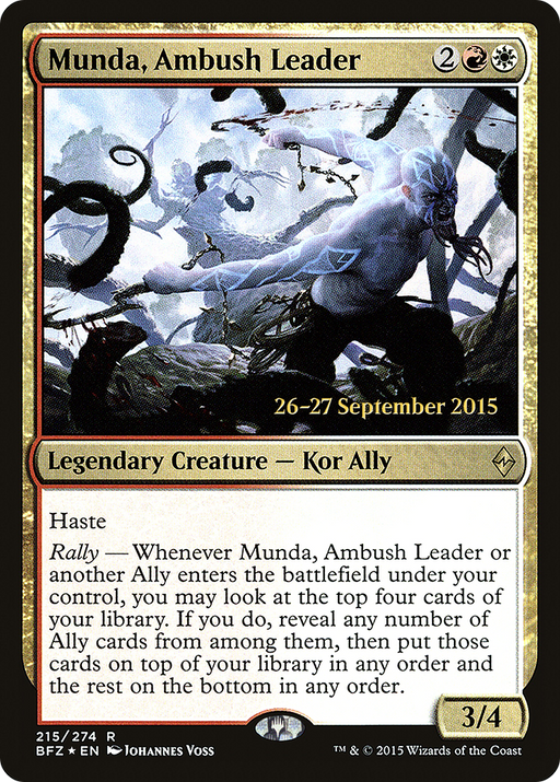Munda, Ambush Leader (PRE-215) [Battle for Zendikar Promos] Foil MTG Single Wizards of the Coast