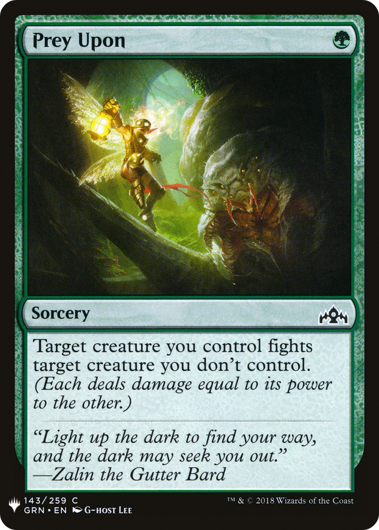 Prey Upon (LIST-GRN-143) [Mystery Booster] The List MTG Single Wizards of the Coast