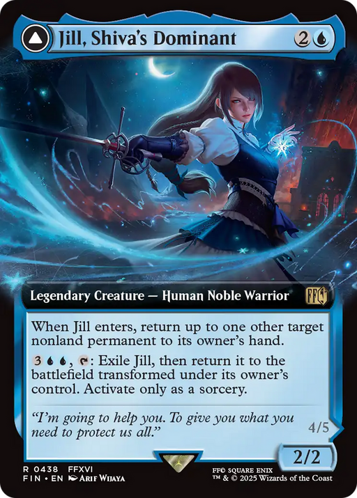 Jill, Shiva's Dominant // Shiva, Warden of Ice (FIN-438) [FINAL FANTASY] (Extended Art) MTG Single Wizards of the Coast