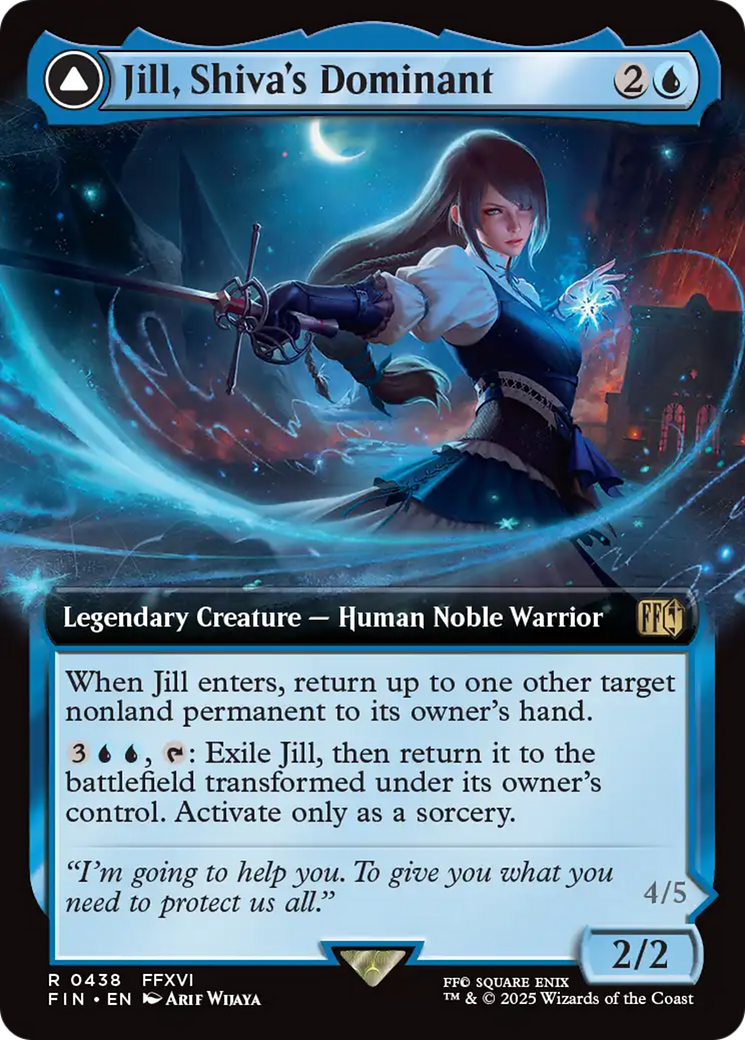 Jill, Shiva's Dominant // Shiva, Warden of Ice (FIN-438) [FINAL FANTASY] (Extended Art) Foil MTG Single Wizards of the Coast
