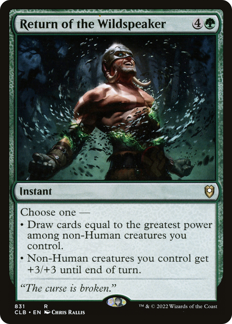 Return of the Wildspeaker (CLB-831) [Commander Legends: Battle for Baldur's Gate] MTG Single Wizards of the Coast