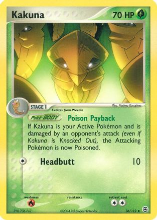 Kakuna (/112) Reverse Holofoil [EX: FireRed & LeafGreen] Pokemon Single Pokémon