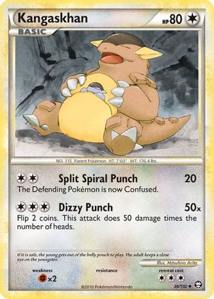Kangaskhan (/102) Reverse Holofoil [HGSS: Triumphant] Pokemon Single Pokémon