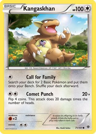 Kangaskhan (71/101) Reverse Holofoil [BW: Plasma Blast] Pokemon Single Pokémon
