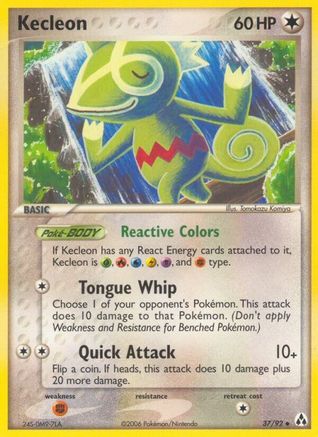 Kecleon (37/92) Reverse Holofoil [EX: Legend Maker] Pokemon Single Pokémon