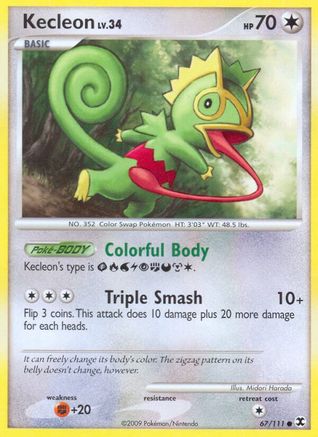 Kecleon (/111) Reverse Holofoil [Platinum: Rising Rivals] Pokemon Single Pokémon