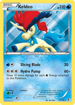 Keldeo (47) (/149) Holofoil [BW: Boundaries Crossed] Pokemon Single Pokémon