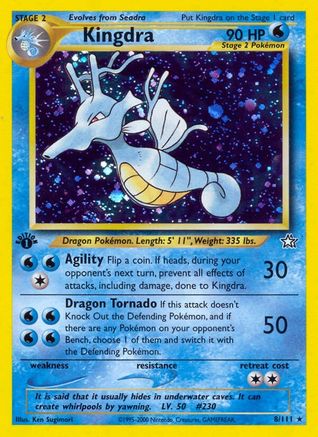 Kingdra (8/111) 1st Edition Holofoil [Vintage: Neo Genesis] Pokemon Single Pokémon