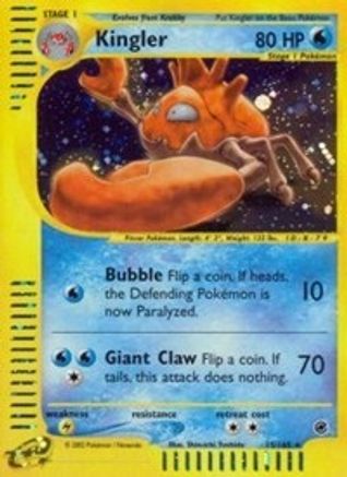 Kingler (15) (/165) Reverse Holofoil [Vintage: Expedition] Pokemon Single Pokémon