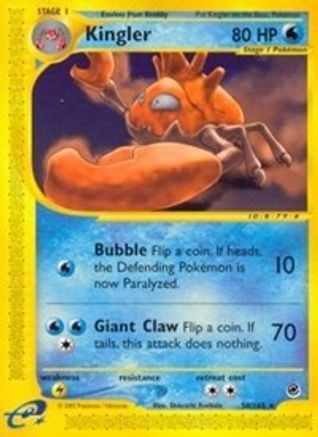 Kingler (50) (/165) Reverse Holofoil [Vintage: Expedition] Pokemon Single Pokémon