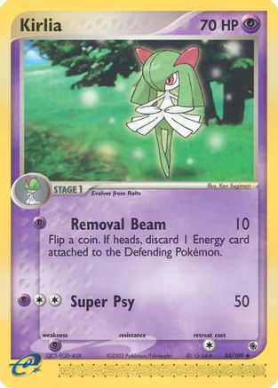 Kirlia - 34/109 (/109) Reverse Holofoil [EX: Ruby & Sapphire] Pokemon Single Pokémon