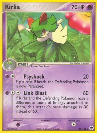 Kirlia (32/101) Reverse Holofoil [EX: Dragon Frontiers] Pokemon Single Pokémon