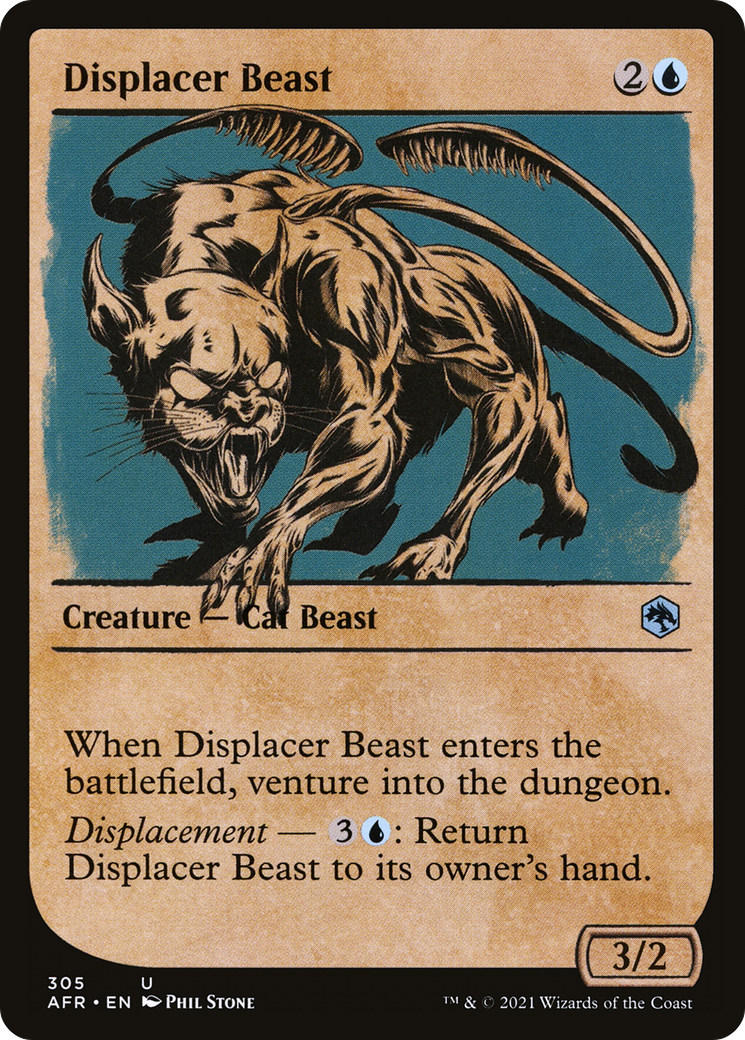 Displacer Beast (AFR-305) [Adventures in the Forgotten Realms] (Showcase) MTG Single Wizards of the Coast