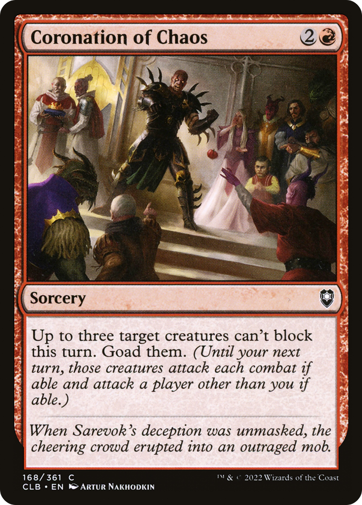 Coronation of Chaos (CLB-168) [Commander Legends: Battle for Baldur's Gate] Foil MTG Single Wizards of the Coast
